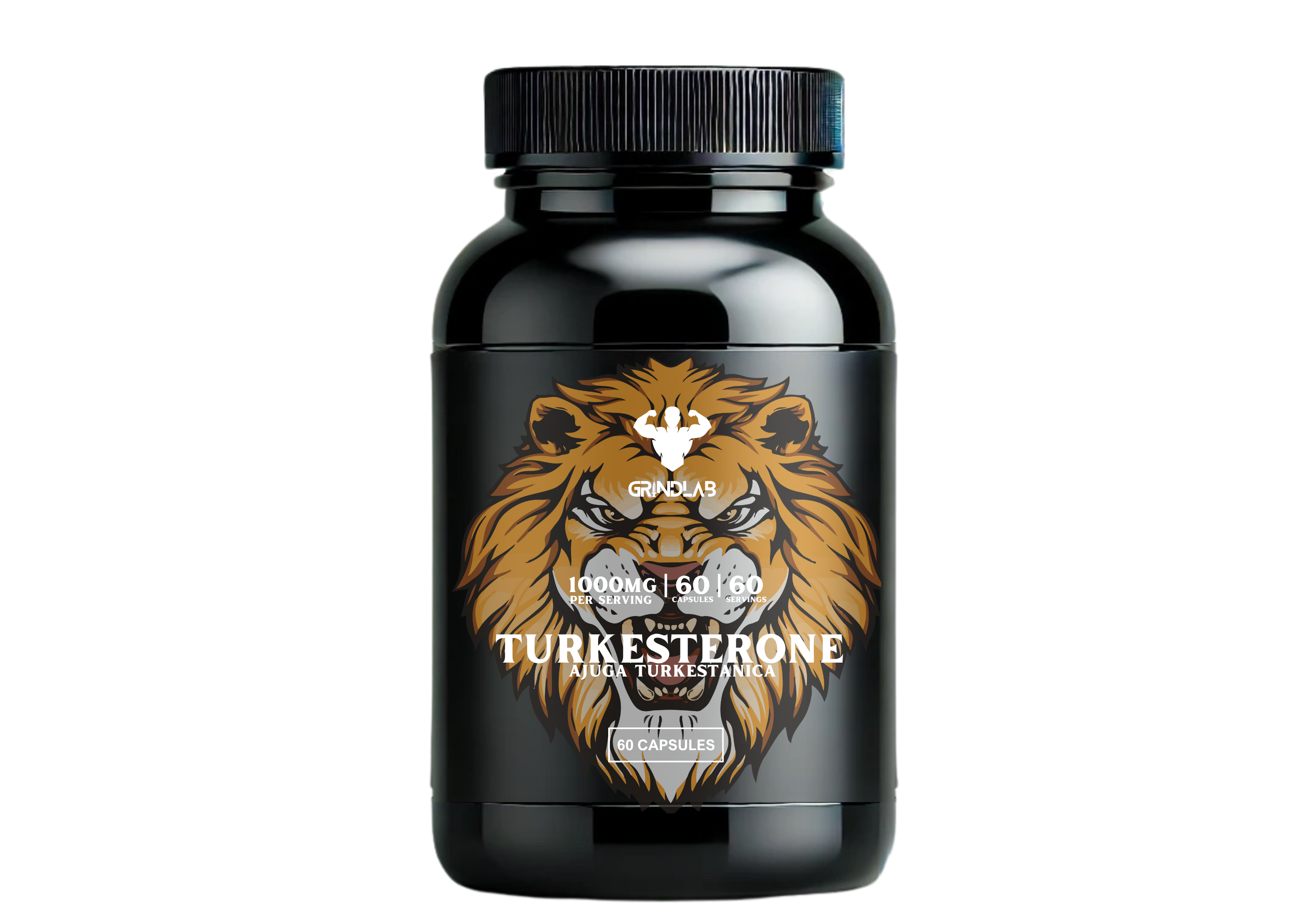 GrindLab Turkesterone – 1000mg Ajuga Turkestanica (60 Capsules)