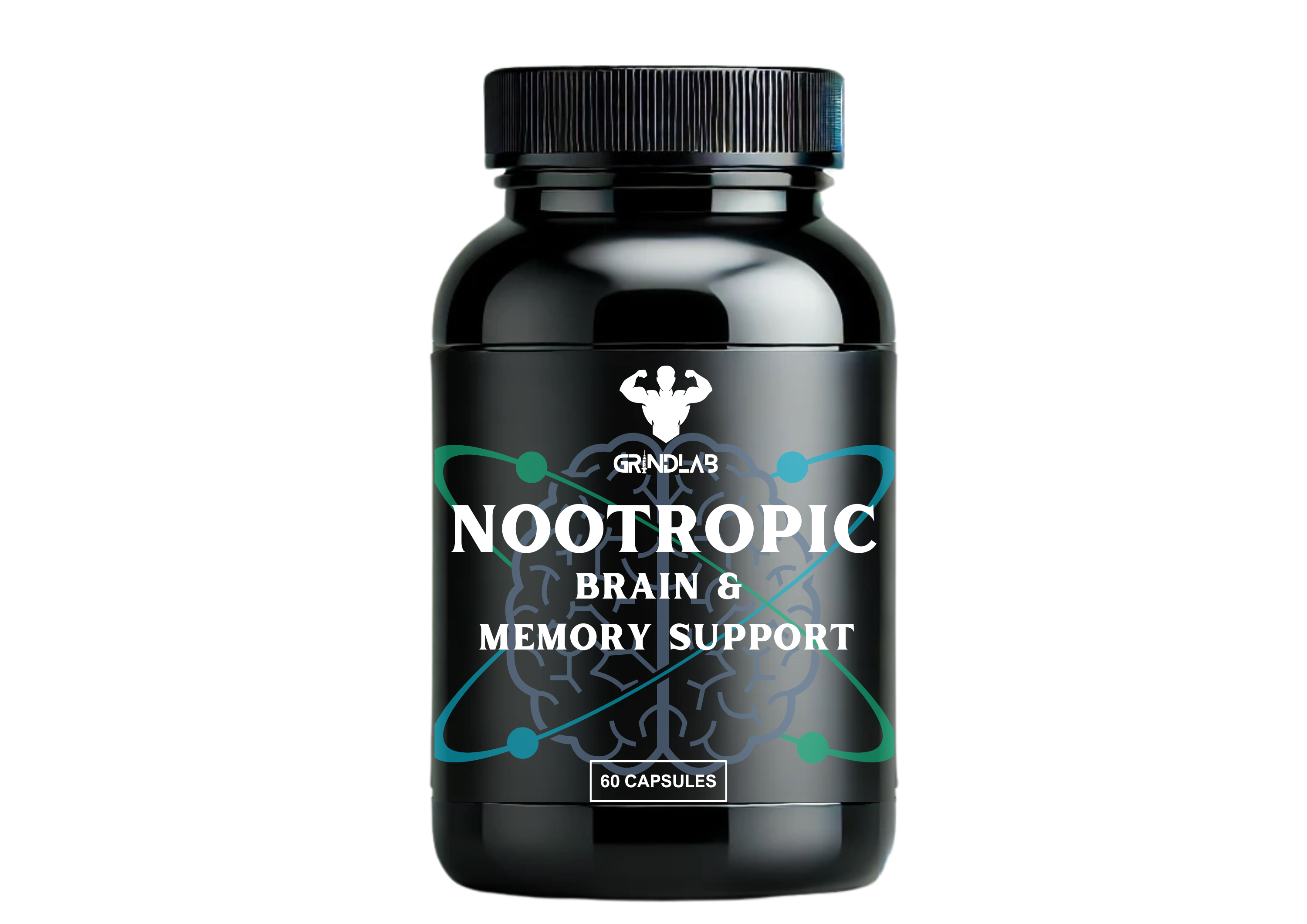 GrindLab Nootropic Brain & Memory Support – Focus, Clarity & Cognitive Performance (60 Capsules)