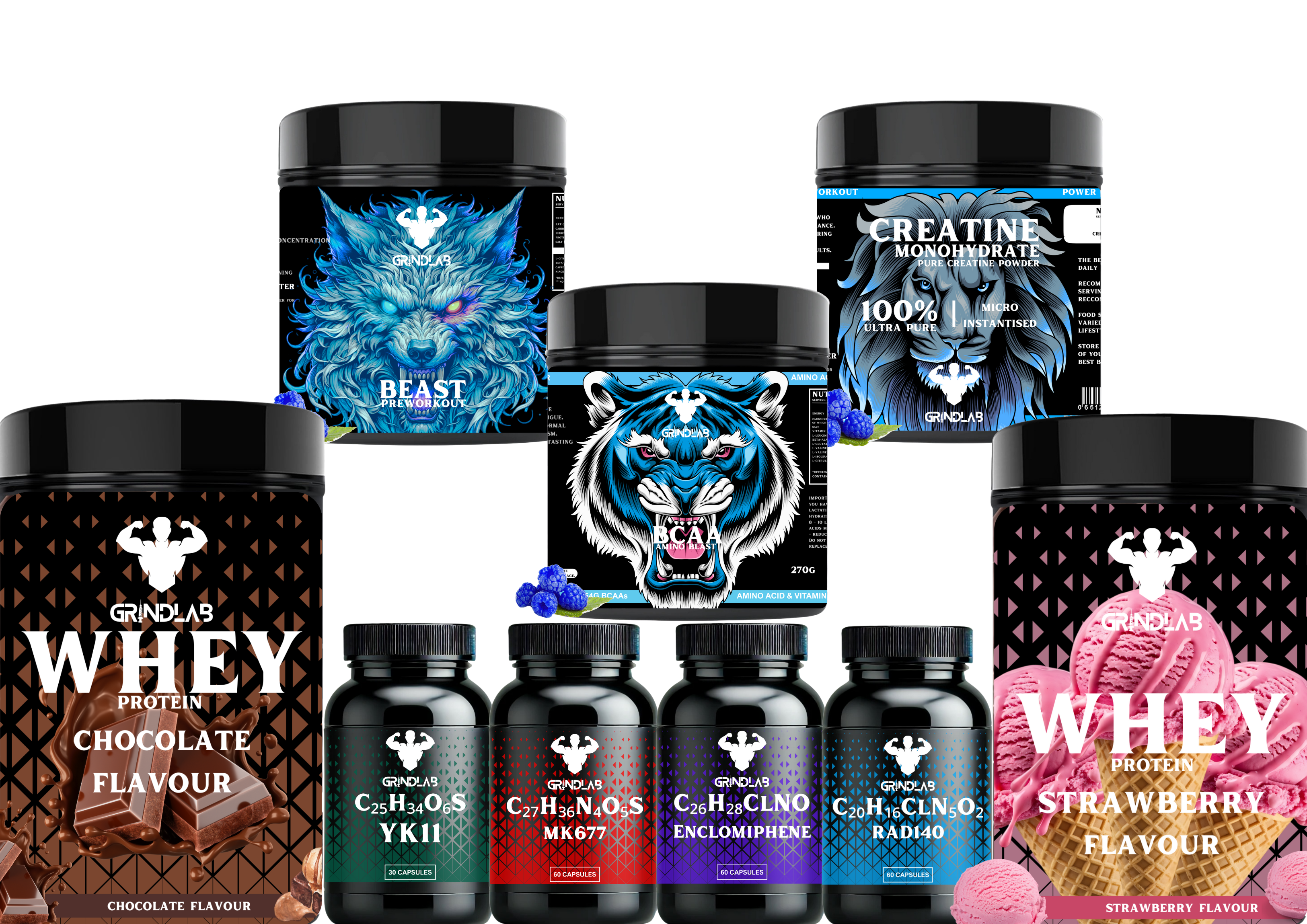 GrindLab Ultimate Muscle Growth Bundle | Build Lean Mass, Strength & Recovery