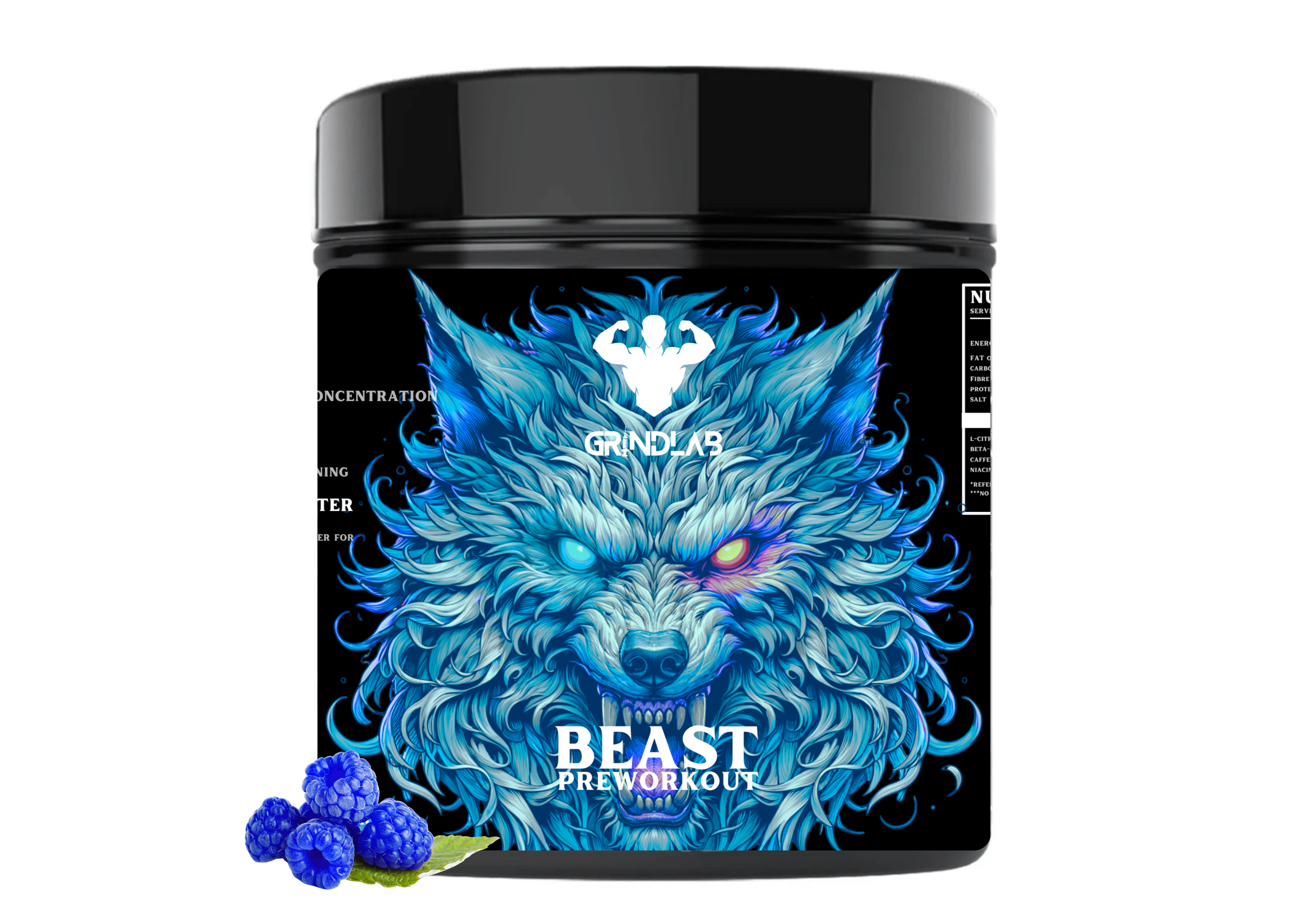 GrindLab BEAST Pre-Workout – Extreme Energy & Focus Formula (Multiple Flavours) 150g
