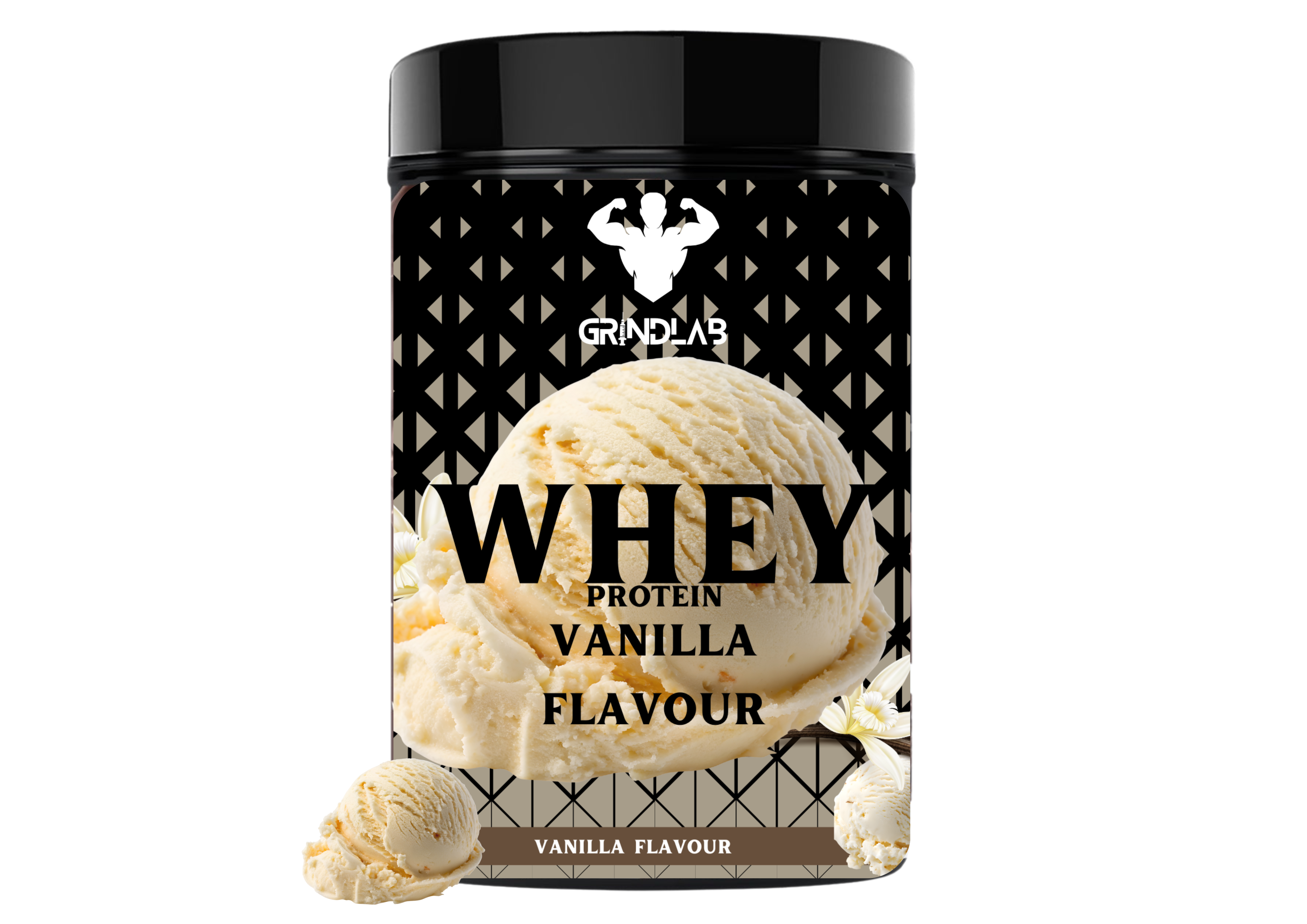 GrindLab Whey Protein – Vanilla Flavour (500g)