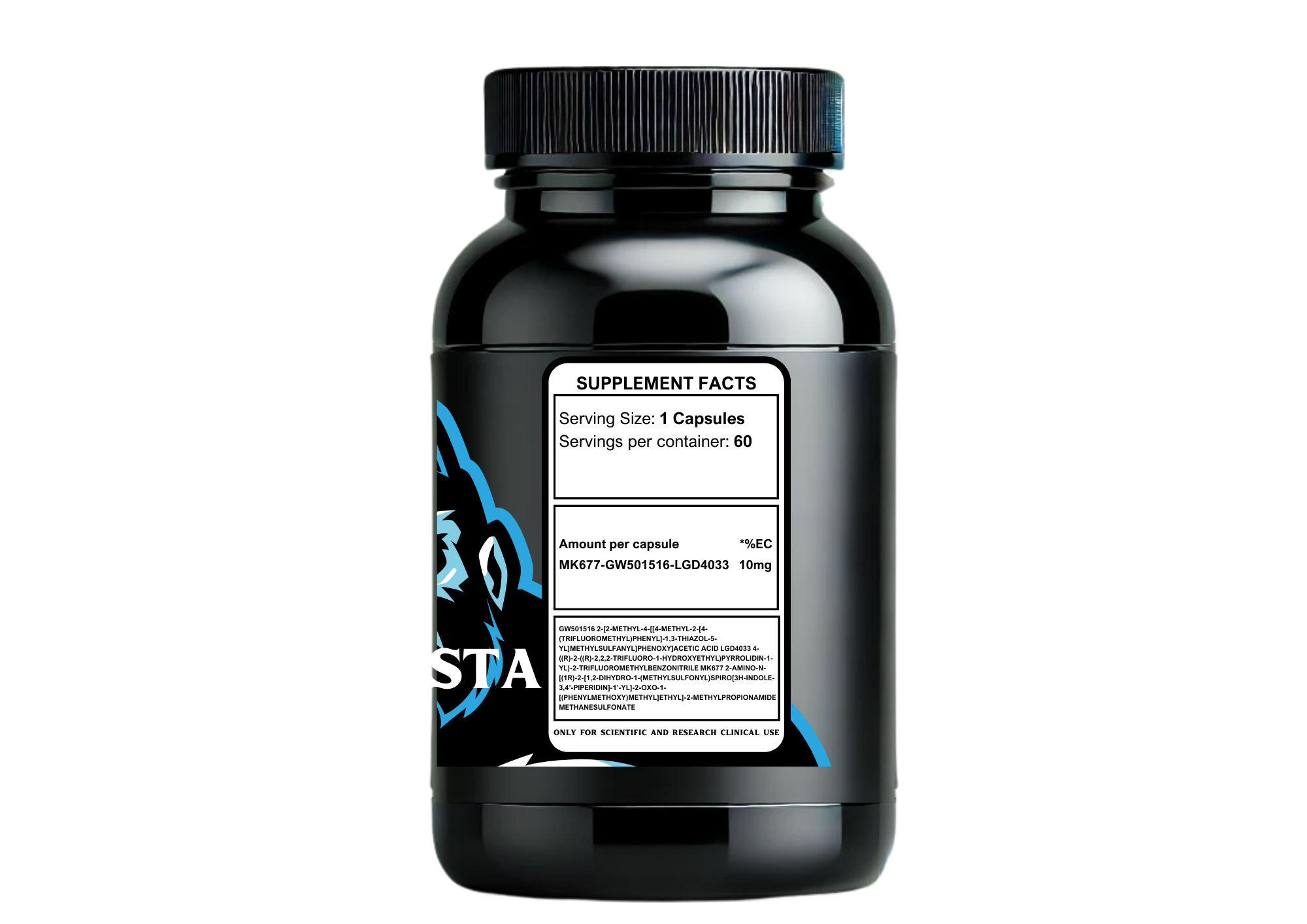 GrindLab Beast Stack - MK677, GW501516, LGD4033 60 CAPSULES