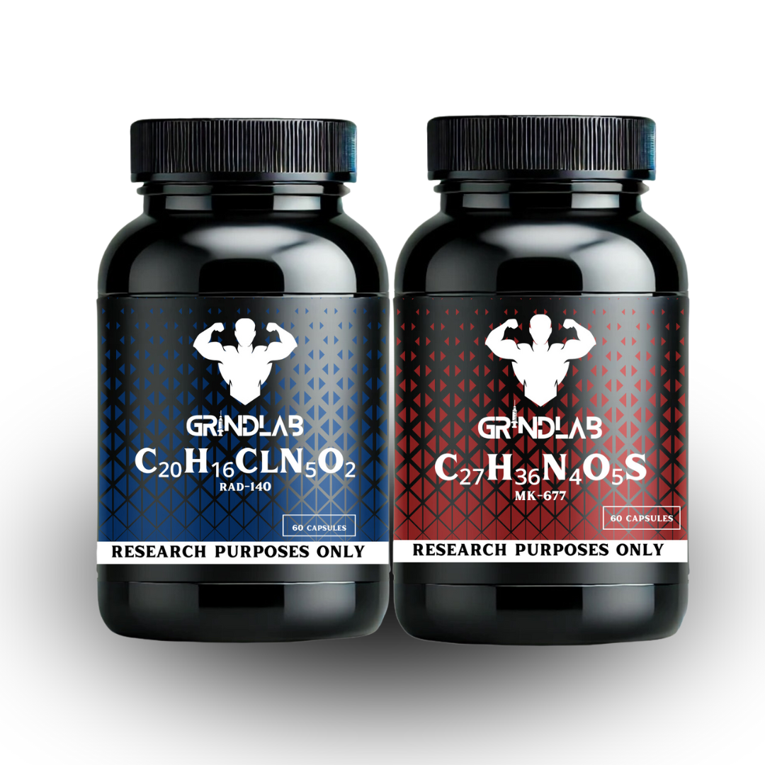 GrindLab STACK | MK-677 10mg x60 capsules & RAD-140 10mg x60 capsules