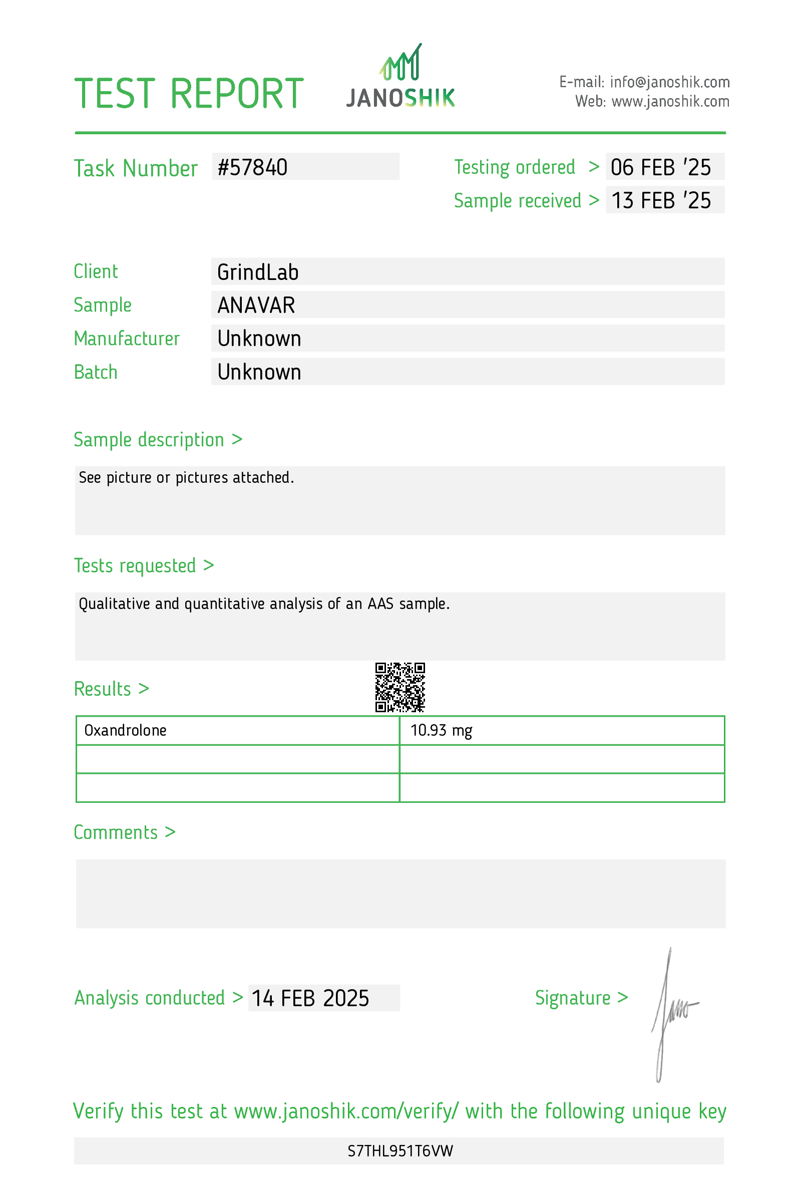 GrindLab Anavar (Oxandrolone) - 10mg & 30mg Variant 60 TABLETS