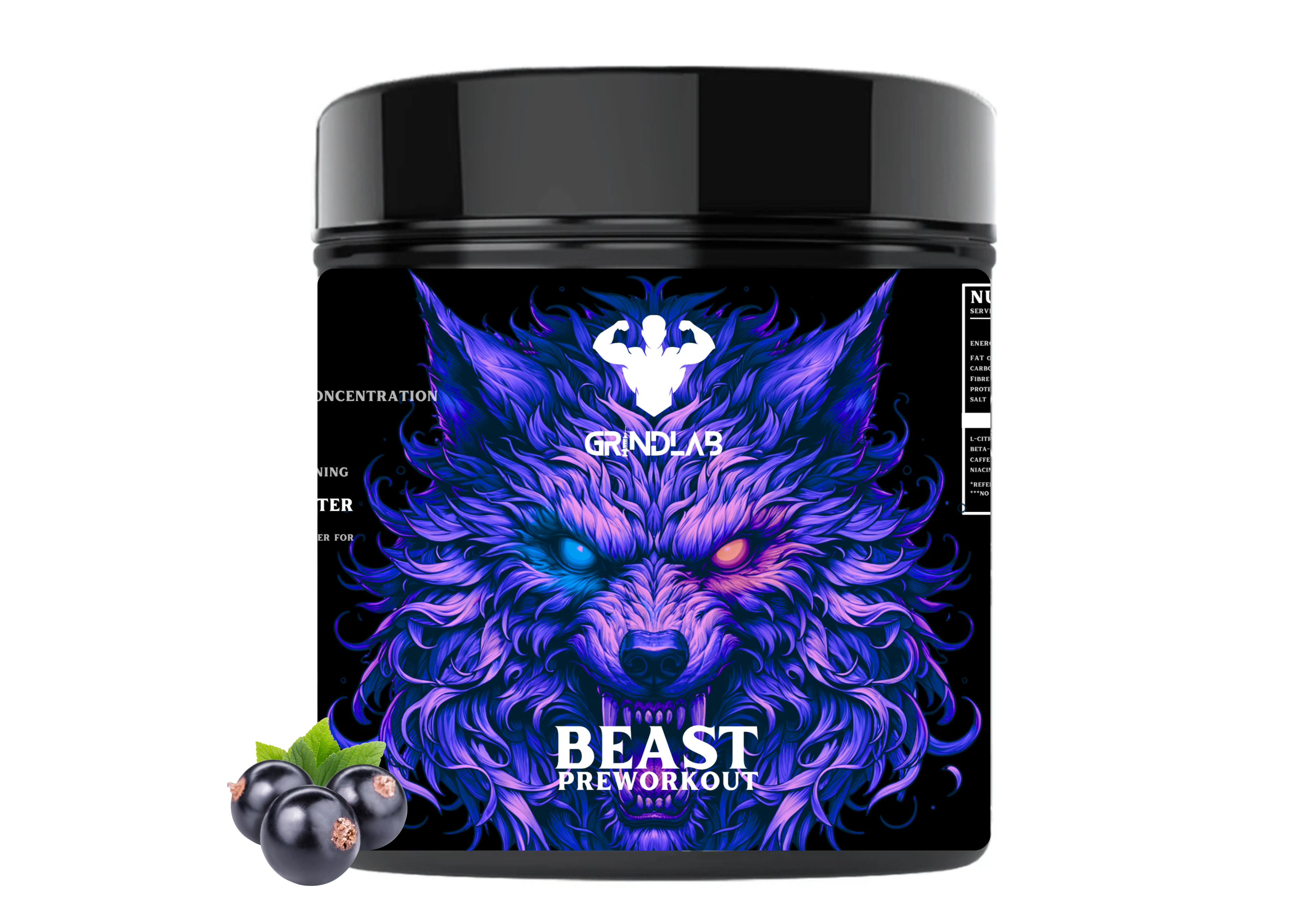 GrindLab BEAST Pre-Workout – Extreme Energy & Focus Formula (Multiple Flavours) 150g