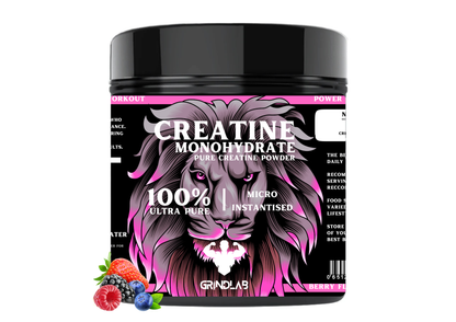 GrindLab Creatine Monohydrate –  100% Ultra Pure & Micro-Instantiated (Multiple Flavours) 250g