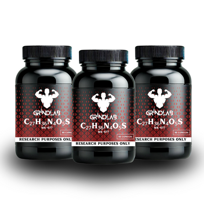 GrindLab MK-677 MEGA STACK | 3 BOTTLES (60 CAPS EACH, 10MG)
